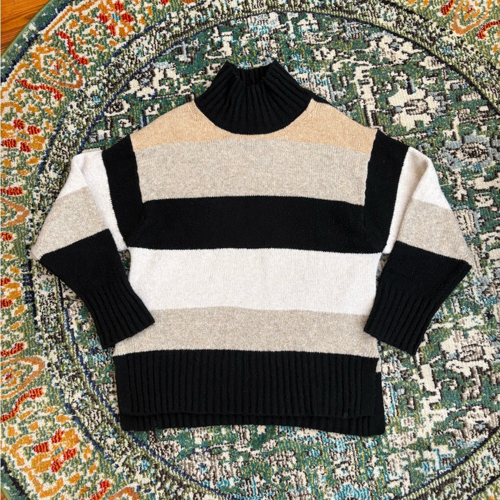 Striped Turtleneck Sweater